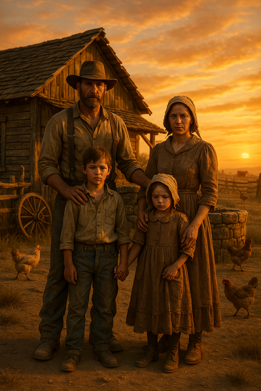 Custom Wild West Frontier Family Portrait